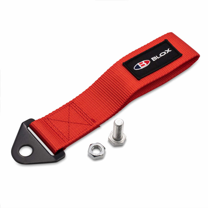 Blox Racing Universal Tow Strap With Blox Logo - Red - BXAP-00034-RD