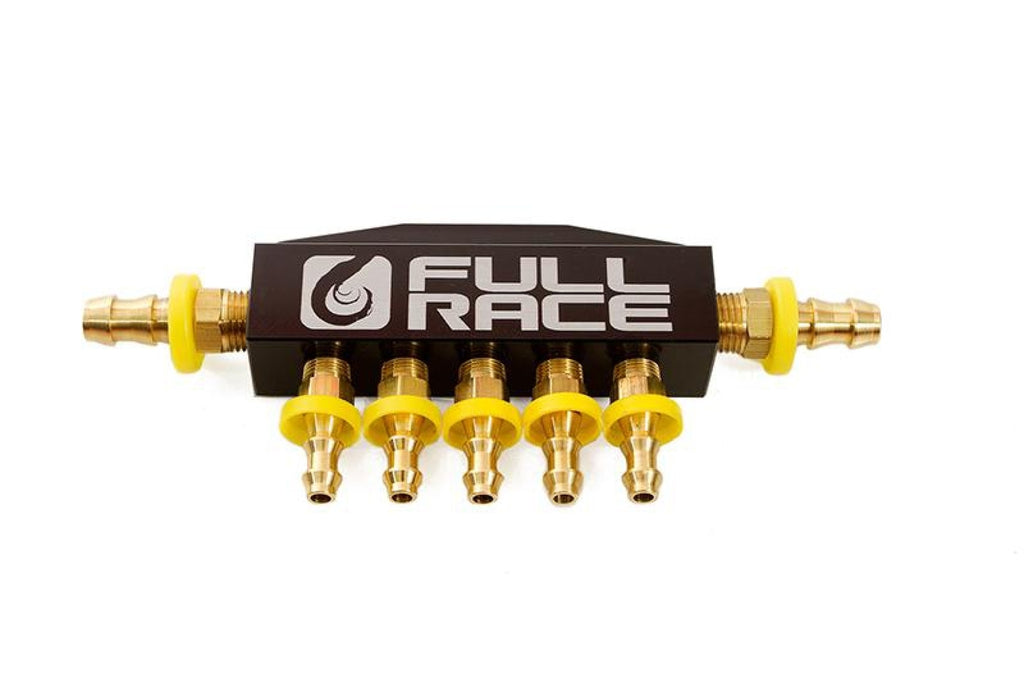 BLOX Racing Universal Billet Aluminum 6 Port Vacuum Manifold Block (BXAC-00403-BK)