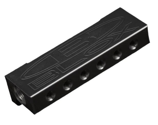 Blox Racing Billet 6-Port Vacuum Manifold Kit - Black - BXAC-00403-BK