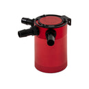 Mishimoto Universal Compact Baffled Oil Catch Can 3-Port - Red - MMBCC-CBTHR-RD