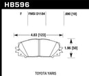 Hawk HPS 5.0 Street Front Brake Pads - 07-16 Toyota Yaris - HB596B.690