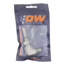 DeatschWerks 6AN Male Flare to 90-Degree 3/8 Inch Single Hose Barb - Anodized DW Titanium