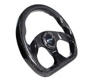 NRG Shinny Black CARBON FIBER STEERING WHEEL 320mm FLAT BOTTOM - ST-009CF/BK
