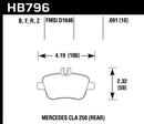 Hawk HPS 5.0 Street Rear Brake Pads - 14-17 Mercedes-Benz CLA 250 - HB796B.691