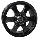 Enkei M6 17x8 35mm Offset 6x139.7 Bolt Pattern 78mm Bore Black Truck & SUV Wheel - 482-780-8335BK