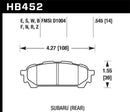 Hawk HP+ Sport Rear Brake Pads - 03-05 WRX D1004 - HB452N.545