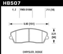 Hawk Ceramic Street Front Brake Pads - HB507Z.711