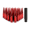 Mishimoto Mishimoto Steel Spiked Lug Nuts M12x1.50 24pc Set Red - MMLG-SP1215-24RD