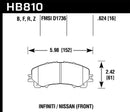 Hawk Ceramic Street Front Brake Pads - 14-17 Infiniti Q50 - HB810Z.624