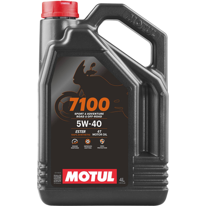 Motul 7100 4T 5W40 4-Stroke Motorcycle Motor Oil - 4L (4.20qt) - 104087