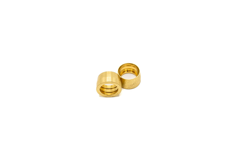 Redhorse Performance Brass Replacement Ferrules For -10AN 1200 Series PTFE Hose Ends - 2Pcs/Pkg - 1200-10-01
