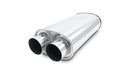 Vibrant STREETPOWER Oval Muffler, 3.00" Inlet / 18" Long (Dual In-Out)  - 10536
