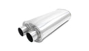 Vibrant STREETPOWER Oval Muffler, 2.50" Inlet / 18" Long (Dual In-Out)  - 10538
