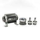 DeatschWerks Stainless Steel 3/8 Inch 40 Micron Inline Fuel Filter Housing Kit (70mm)