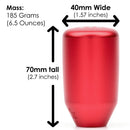 Acuity Instruments ESCO-T6 Shift Knob (5-Speed) - Satin Red - M10x1.5 Honda - 1886-T5R
