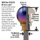 Acuity POCO Low-Profile Shift Knob Burnt Titanium (M10X1.5) - 1958-BRN