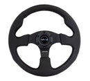 NRG Reinforced Steering Wheel - Leather Steering Wheel 320mm w/ BLACK stitch - RST-012R