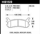 Hawk ER-1 Race Rear Brake Pads - 03-05 Mazda Miata - HB159D.492