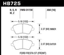 Hawk HPS 5.0 Street Front Brake Pads - 2014 Ford Fiesta ST - HB725B.650