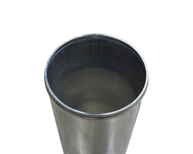 Polished Aluminum Pipe - 90 Degree - 3.50" OD - 1 Foot - IP90350