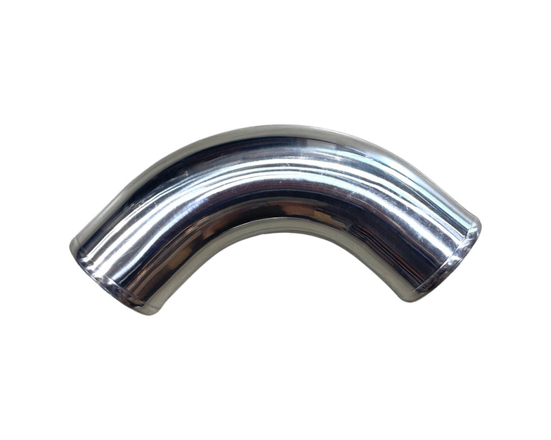 Polished Aluminum Pipe - 90 Degree - 4.00" OD - 1 Foot - IP90400