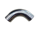 Polished Aluminum Pipe - 90 Degree - 3.50" OD - 1 Foot - IP90350
