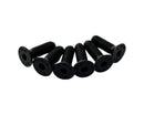 Aftermarket Steering Wheel Upgrade Screws - Black - CONICAL - Pack of 6 - SWS-100BK