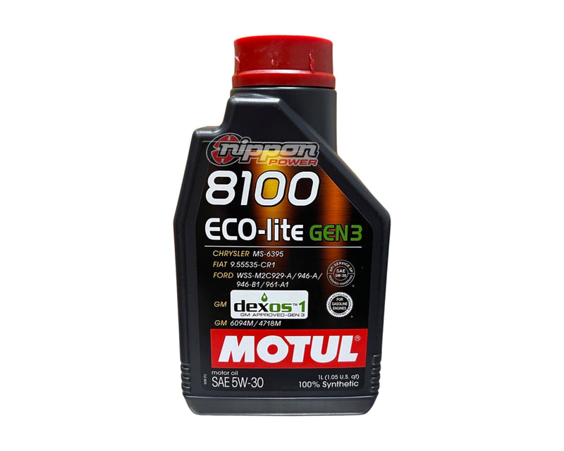 Motul 8100 5W30 ECO-LITE Motor Oil - 1L (1.05 qt.) - Dexos1-Gen3 - 111361