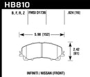 Hawk Ceramic Street Front Brake Pads - 14-17 Infiniti Q50 - HB810Z.624