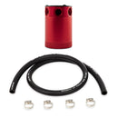 Mishimoto Universal Compact Baffled Oil Catch Can 3-Port - Red - MMBCC-CBTHR-RD