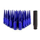 Mishimoto Mishimoto Steel Spiked Lug Nuts M12x1.50 24pc Set Blue - MMLG-SP1215-24BL