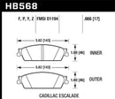 Hawk Ceramic Street Rear Brake Pads - HB568Z.666