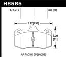 Hawk DTC-70 Race Brake Pads - AP Racing CP 6600 - HB585U.660
