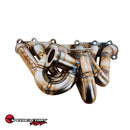 SpeedFactory Racing MK4 Toyota Supra 93+ 2JZGTE Top Mount Turbo Manifold - T4 Divided / Single 60mm Turbosmart WG - SF-04-070