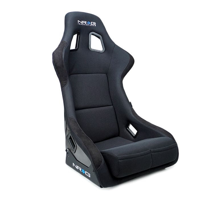 NRG Carbon Fiber Bucket Seat (Large), Cloth, Black Carbon Back Finish - RSC-302CF/BK