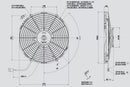 SPAL 12.00" Inch Electric Fan Puller Style Medium Profile 1227 CFM 10 Straight Style Blades - 30101504