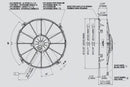 SPAL 12.00" Inch Electric Fan Pusher Style High Performance 1640 CFM 10 Straight Style Blades - 30102025