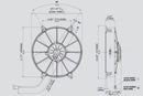 SPAL 11.00" Inch Electric Fan Puller Style High Performance 1375 CFM 5 Paddle Style Blades - 30102054