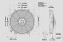 SPAL 16.00" Inch Electric Fan Puller Style High Performance 1918 CFM 7 Paddle Style Blades - 30102082