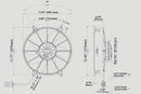 SPAL 11.00" Inch Electric Fan Puller Style High Output 1640 CFM 5 Paddle Style Blades - 30102800