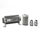 DeatschWerks Stainless Steel 10AN Inline Fuel Filter Housing Kit â€“ 10 Micron, 110mm Length