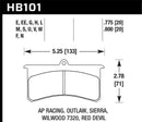 Hawk DTC-50 Race Brake Pads - Wilwood SL/AP Racing/Outlaw 20mm - HB101V.800