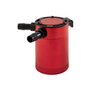 Mishimoto Universal Compact Baffled Oil Catch Can - 2-Port - Red - MMBCC-CBTWO-RD