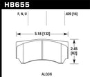 Hawk HPS 5.0 Street Brake Pads - Alcon - HB655B.620