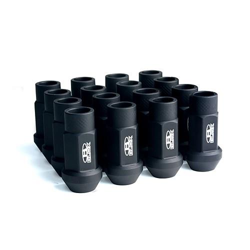 Blox Racing Street Series Forged Lug Nuts - Flat Black 12x1.25mm - Set of 16 - BXAC-00106-SSFB