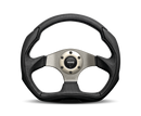 MOMO Eagle 350 mm Black Leather and Anthracite Spokes Steering Wheel