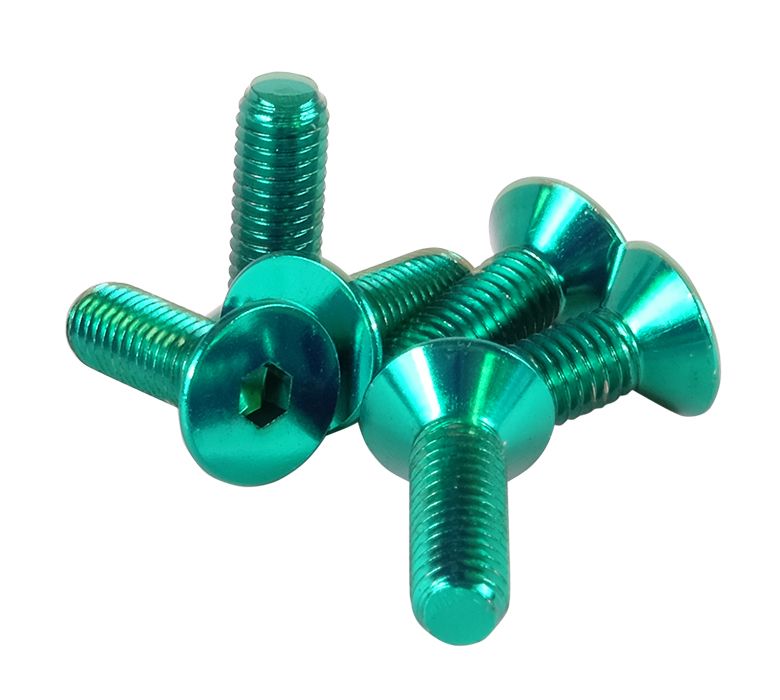 NRG Steering Wheel Screw Kit Upgrade Green "CONICAL" - SWS-100GN