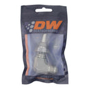 DeatschWerks 8AN Male Flare to 90-Degree 3/8 Inch Single Hose Barb - Anodized DW Titanium