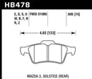 Hawk HPS Street Rear Brake Pads - 13-14 Ford Focus ST / Mazda/ Volvo - HB478F.605