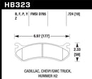 Hawk Super Duty Street Rear Brake Pads - 06 Chevy Avalanche 2500 / GMC Truck / Hummer - HB323P.724